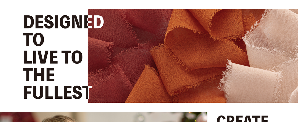 Layered burgundy, burnt orange, rust, and cream chiffon ribbons with soft fringed edges.