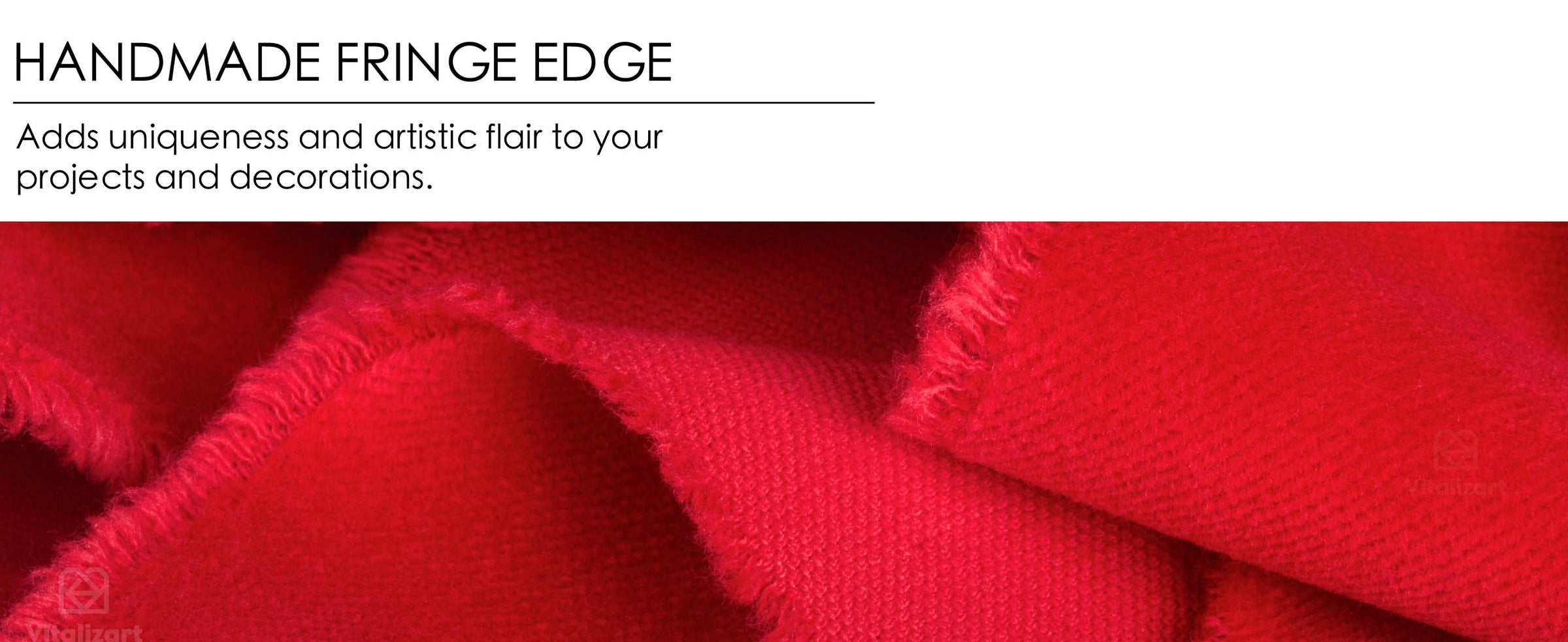 Close-up of vivid red velvet ribbon folds showing soft texture and handmade fringed edges