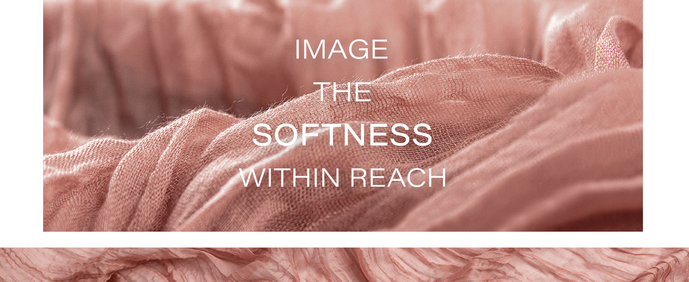 Close-up of peach-coral cheesecloth table runner with a soft, crinkled open weave