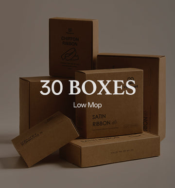 Vitalizart ribbon packaging with a minimum order of 30 boxes